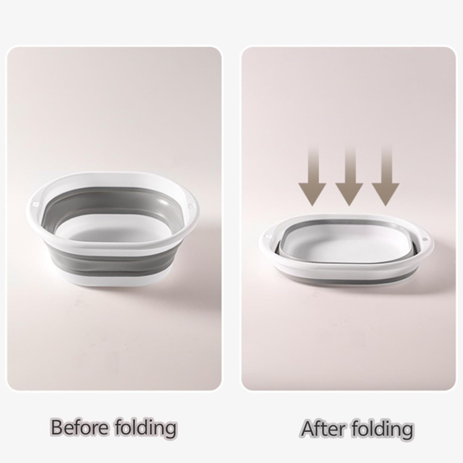 3Pcs Collapsible Wash Basin, Foldable Laundry Tub, Plastic Dishpan, Portable Sink Dish Basin for Washing Dishes, Fruit, Foot Soak, Camping, Picnic, Laundry image number 3