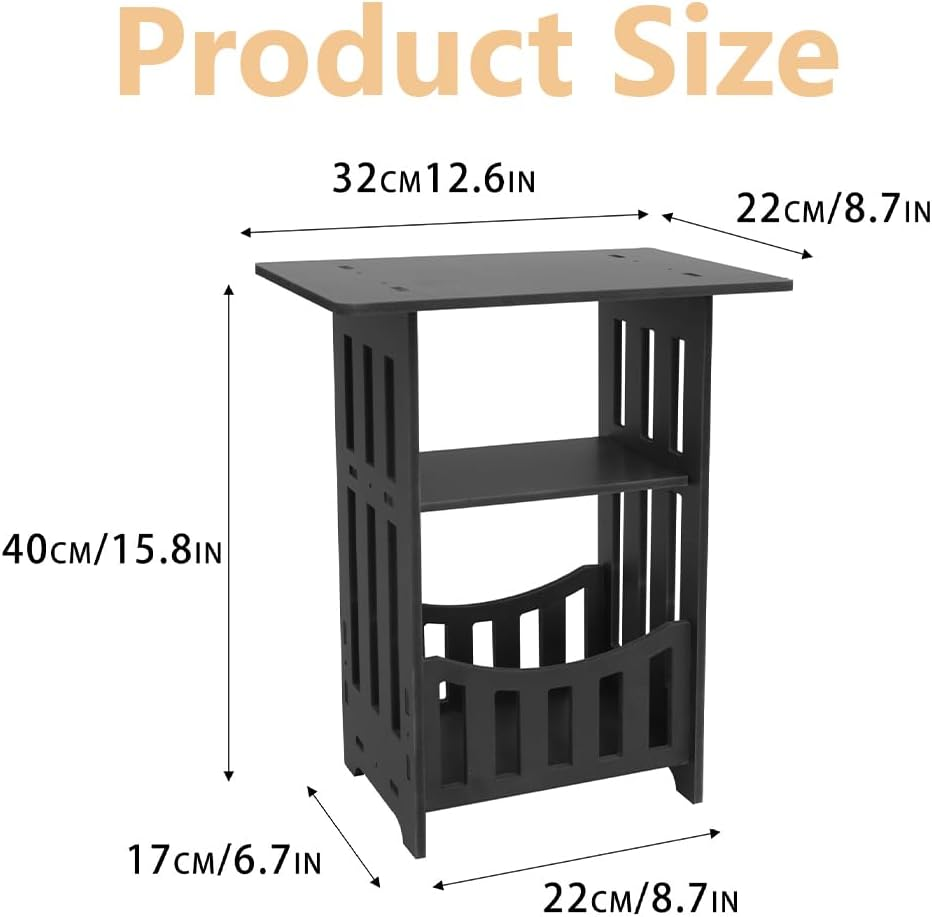 Modern and Simple Three-Tier Shelf, Bathroom Storage Rack, Small End Table, Multifunctional Home Organizer, for Room, Toilet, Dressing Table image number 6