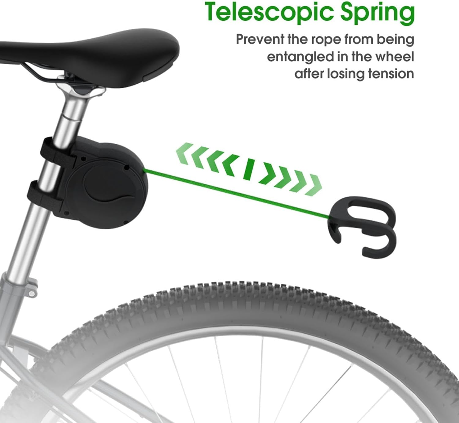 Bicycle Trailer Strap - Adaptable Bicycle Strap Bicycle Tow Rope,Foldable Bicycle Traction Rope Compact & Portable for Outdoor Family Adventures image number 2