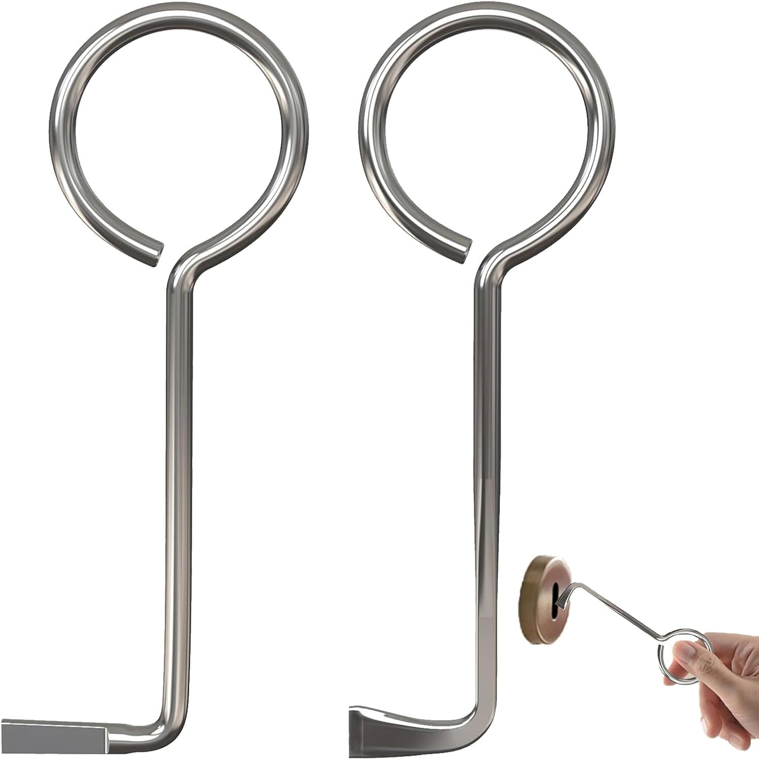 DAAIZIII Set of 2 Professional Lock Pick Set, Deadlock Key, Door Opening Tool, Universal Deadlock Key, Lock Pick Set, Professional, Beard Key, Lock Pick for Coloured Beard Lock Opener image number 4