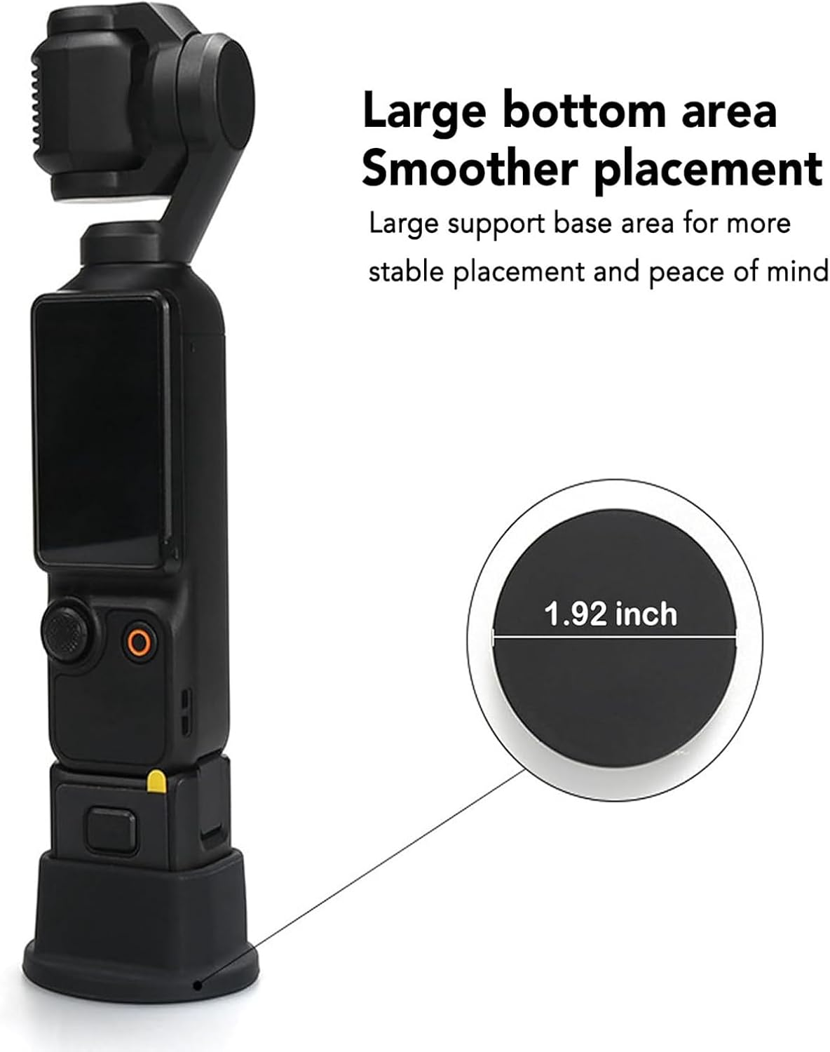 Stabilizer Base for OSMO Pocket 3, Non Slip Silicone Desktop Stand Holder for Pocket 3, Lightweight Camera Base Stand Handheld Camera Support Adapter image number 6