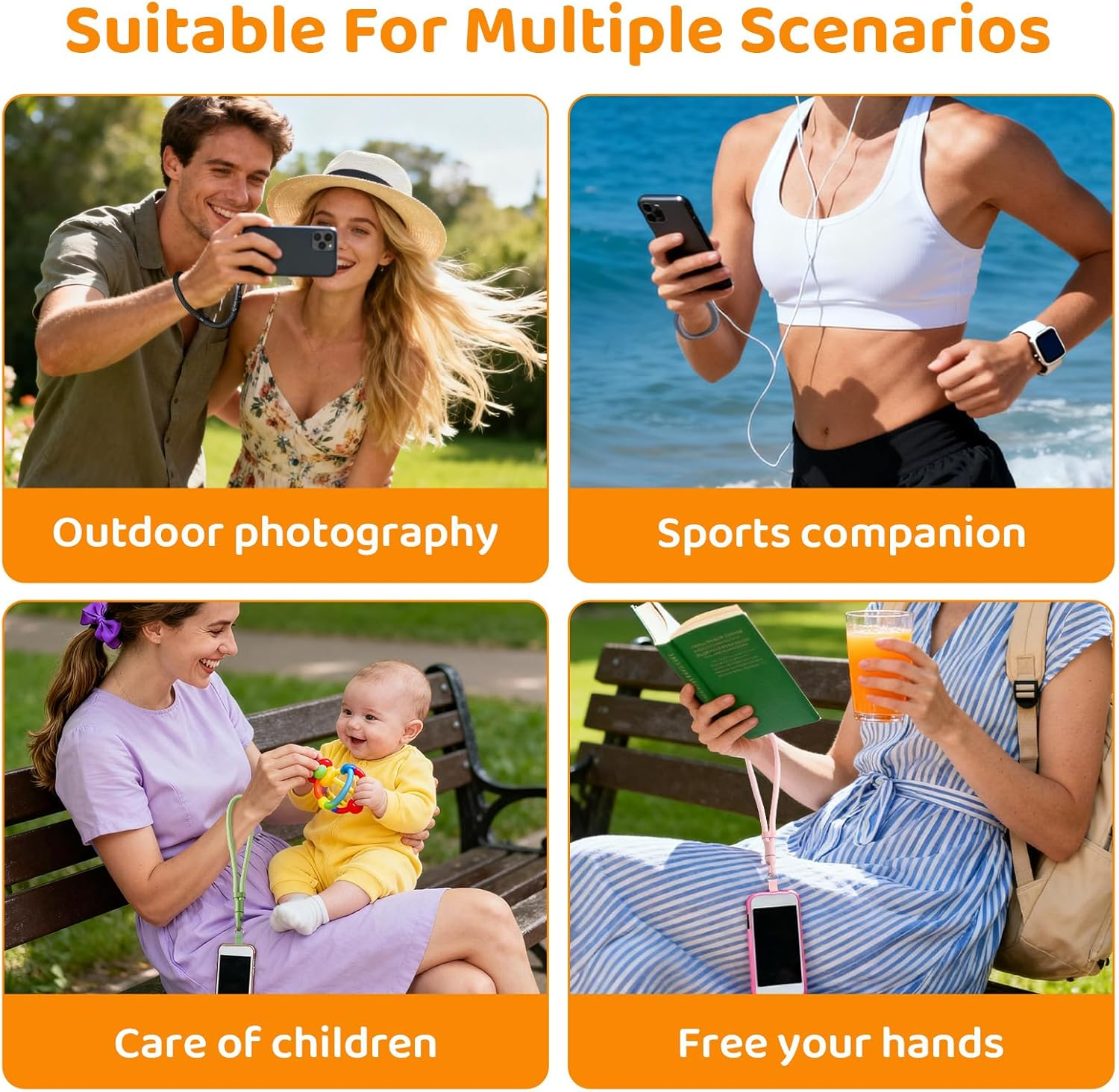 Vymoreon Phone Wrist Strap, Premium Adjustable Universal Multifuctional Mobile Phone Lanyards - Green image number 2