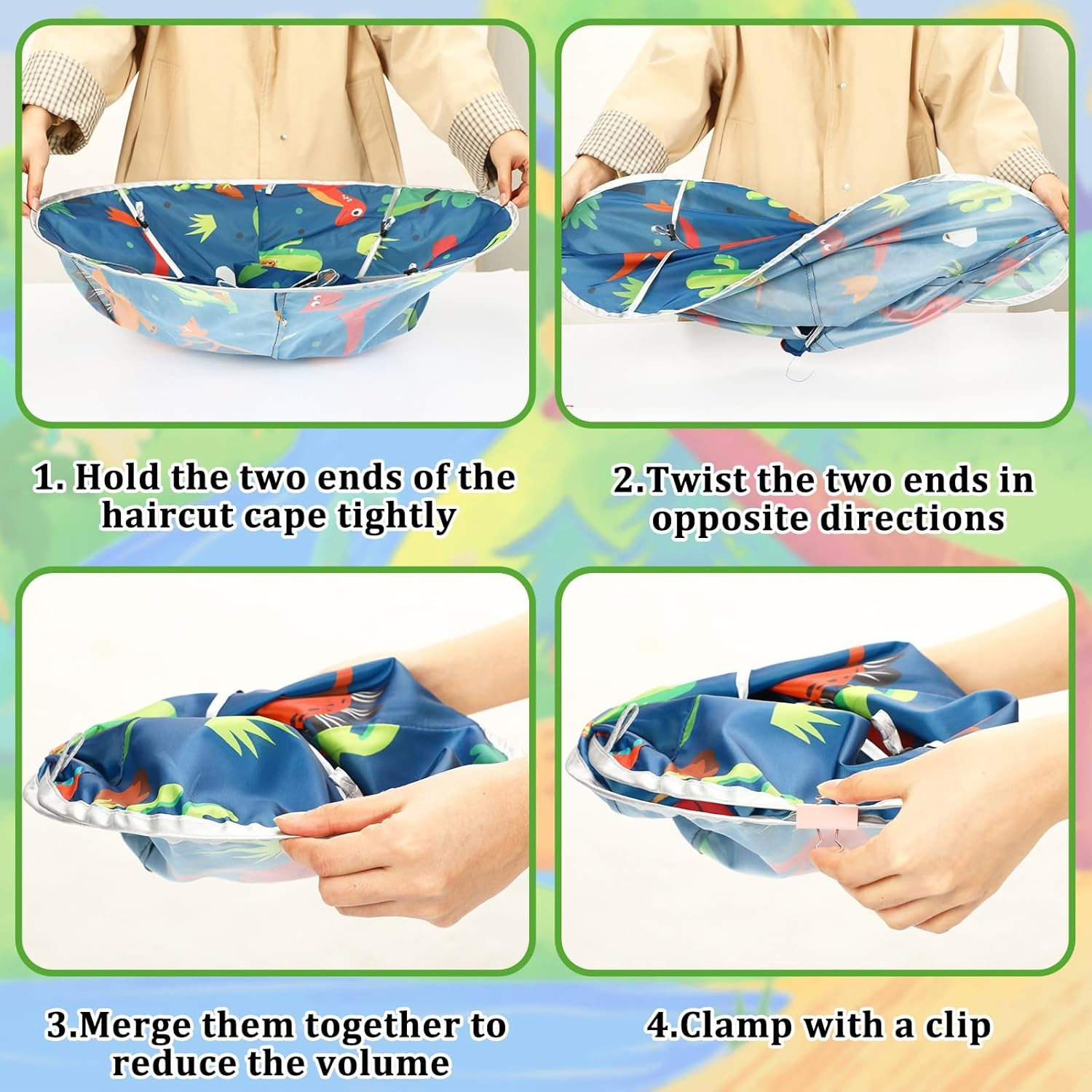 JANYUN Friseurumhang Erwachsene, Haarschneideumhang Verstellbarer Friseur Umhang Barber Cape