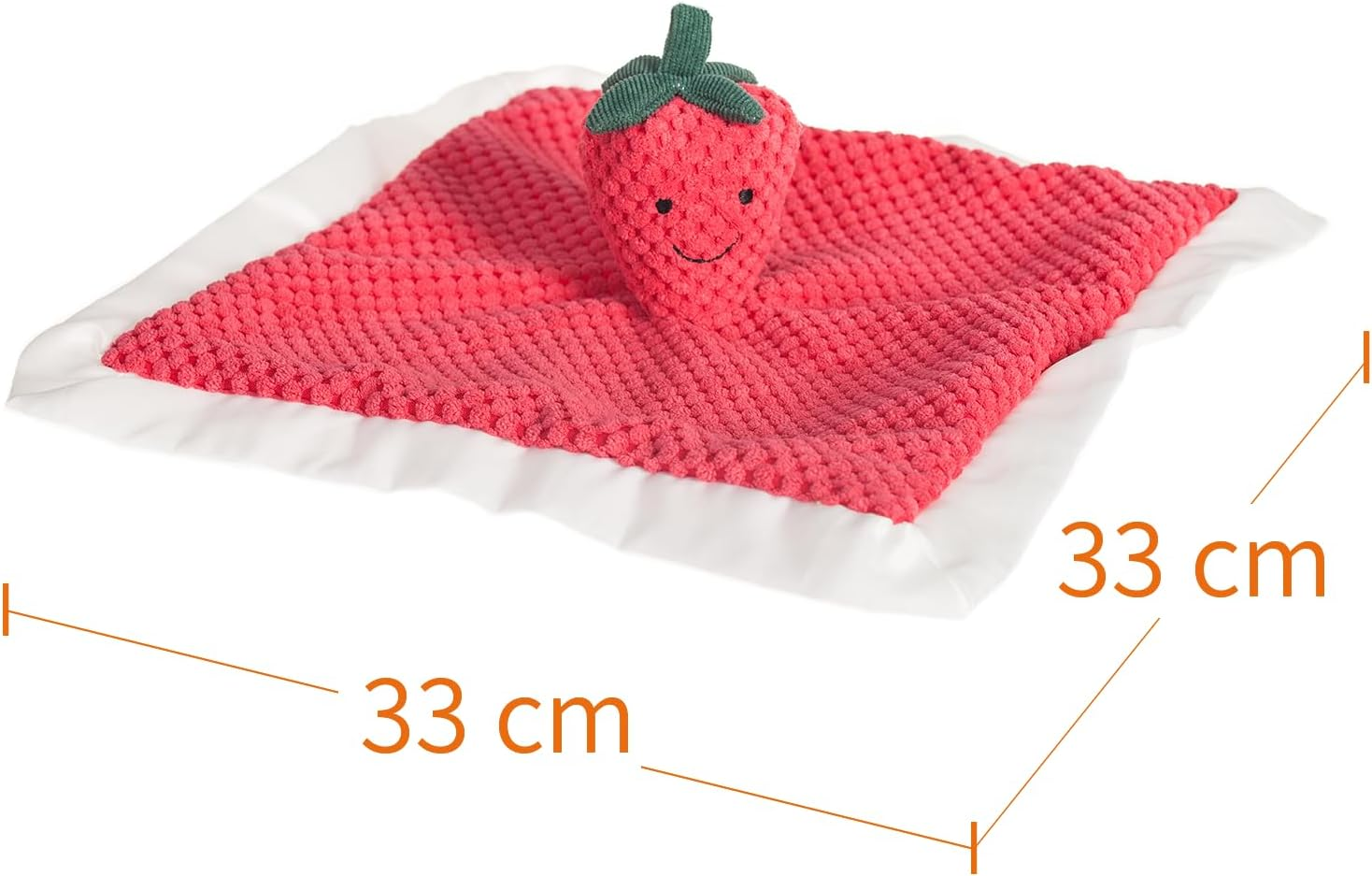 Apricot Lamb Strawberry Blanket Soft Loveys for Baby Boy and Girl,13 Inches image number 5
