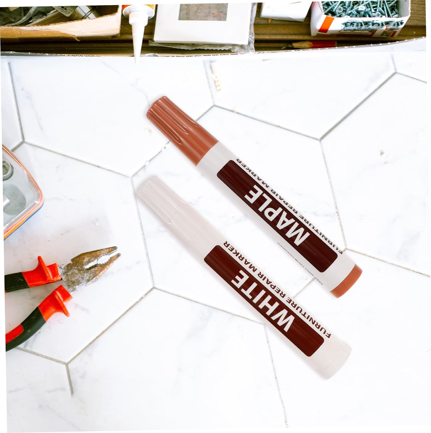 8Pcs Touch-Up Markers Kit for Furniture Hardwood Floors Scratch Repair Pen image number 6