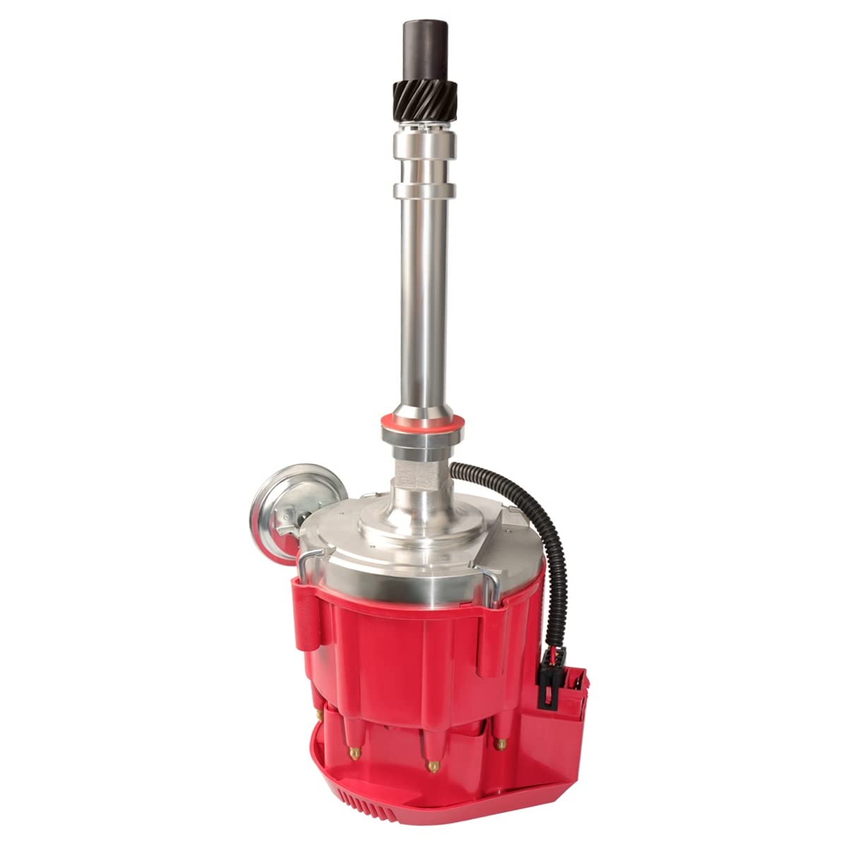 MAS Racing HEI Distributor&Spark Plug Wires & Free Pigtail Wire Harness Combo Kit Red Cap Replacement for Chevy 283 302 307 327 350 396 400 402 427 454 Gm SBC BBC 65K Coil 7500RPM Chevrolet C10 GMC V8 image number 5