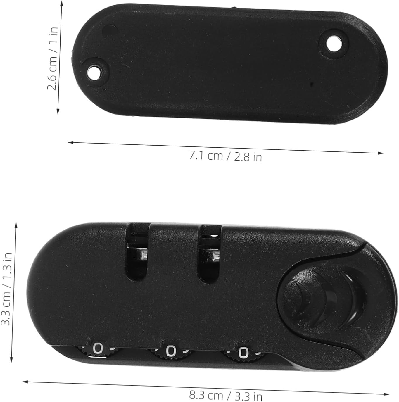 LIFKOME 3Pcs anti Theft Luggage Lock 3 Digit Combination Password Suitcase Padlock Backpack Zipper Security Lock for Travel Bags Thumb Operation image number 4