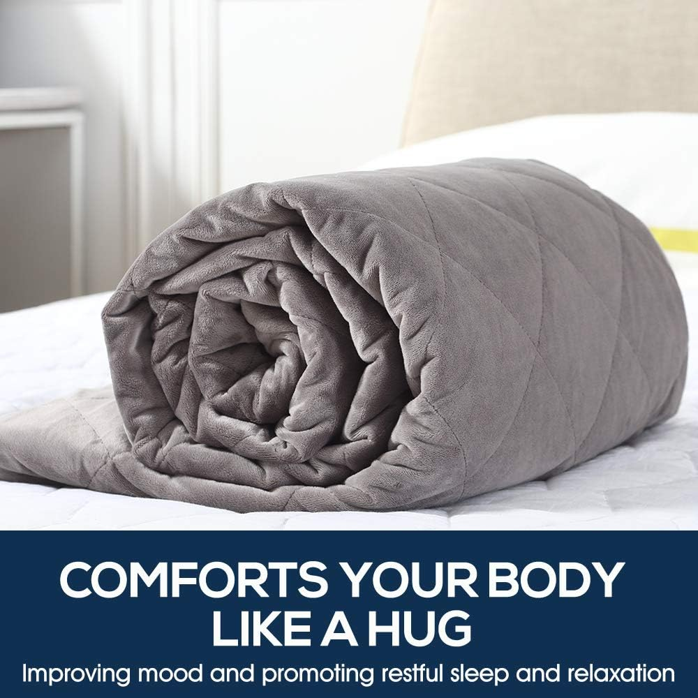 Dreamz 9KG Adults Size anti Anxiety Weighted Blanket Gravity Blankets Mink image number 1