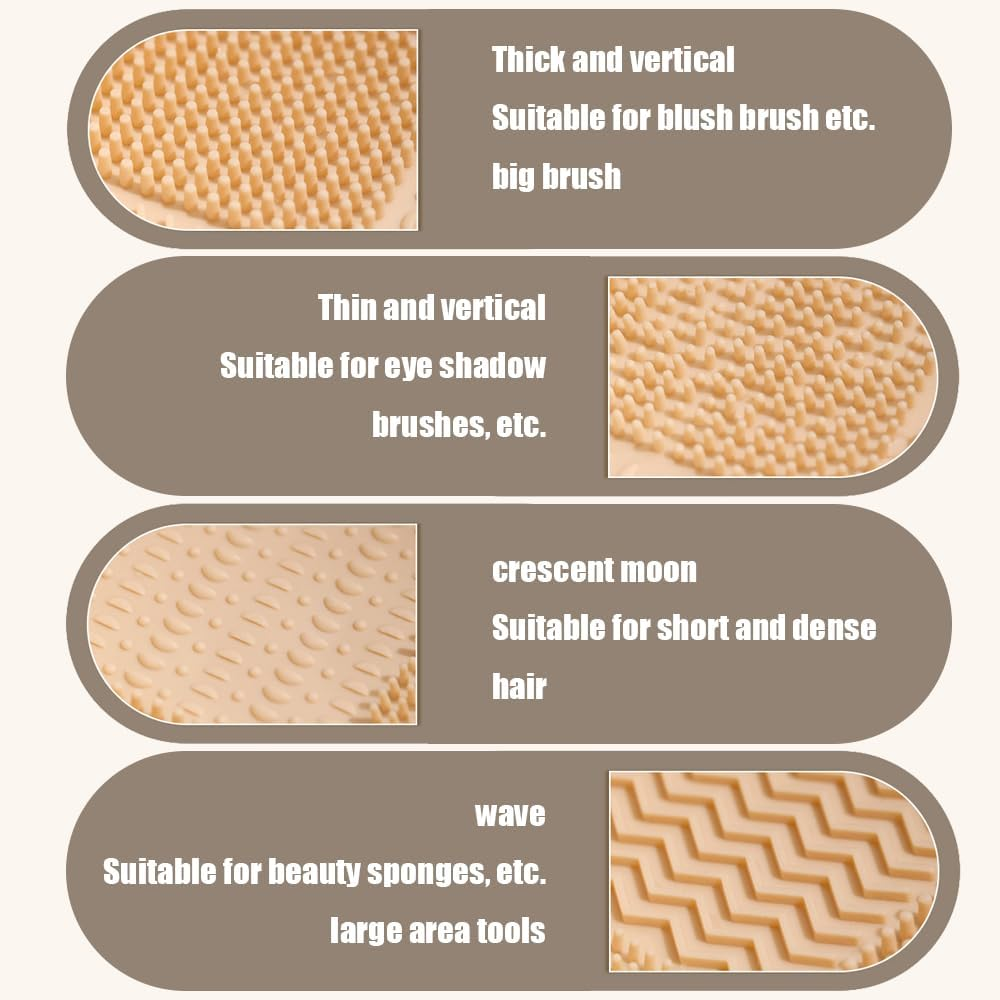 Makeup Brush Cleaning Bowl, 1PC Makeup Brush Scrubber Cleaner and Dryer Bowl,Makeup Brush Cleaning Bowl,Silicone Makeup Brush Cleaner and Dryer Bowl,2 in 1 Brush Cleaning Mat with Brush Drying Holder image number 6