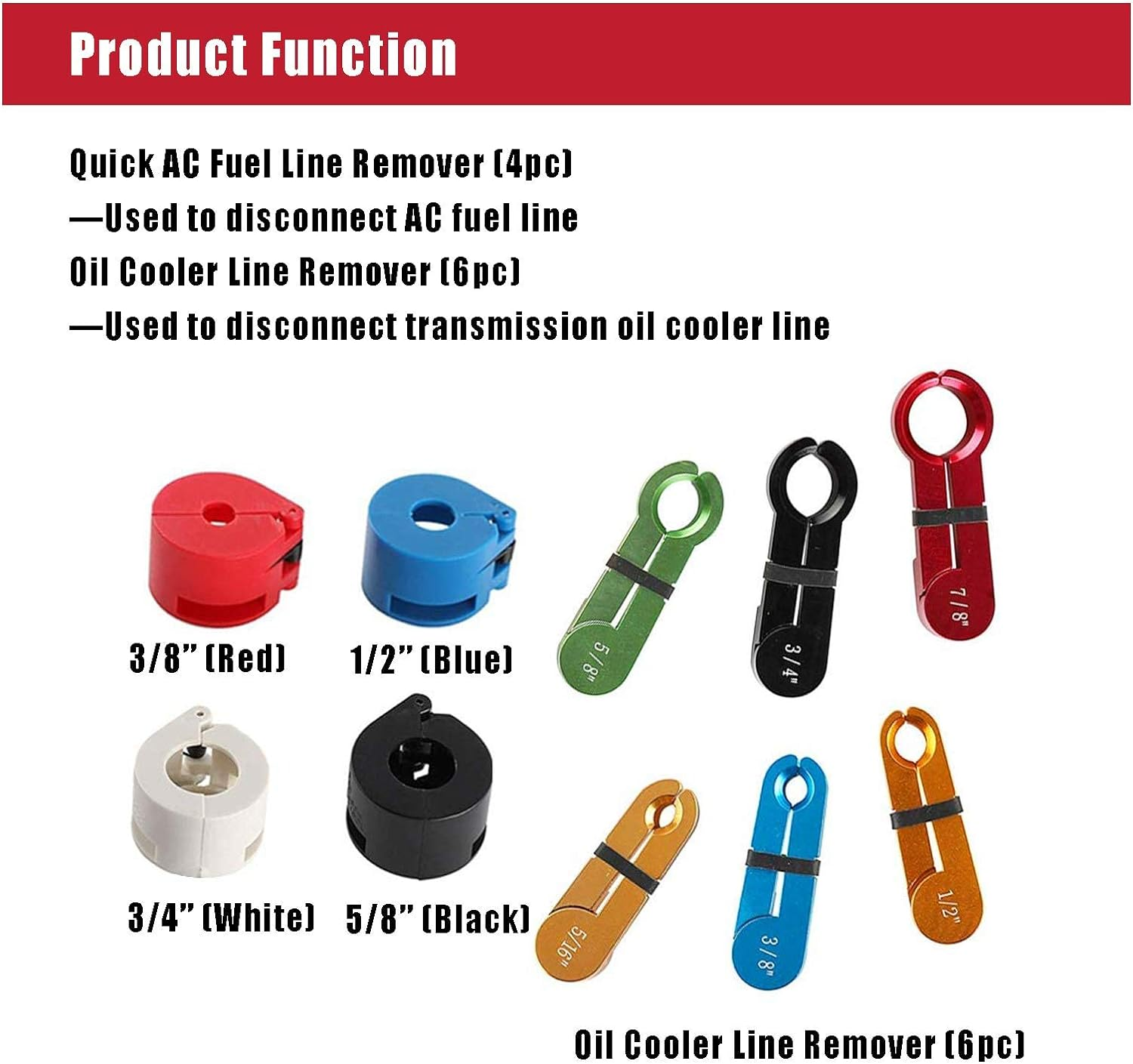 Master Fuel Air Conditioning Line Disconnect Set Transmission A/C & Oil Lines image number 6