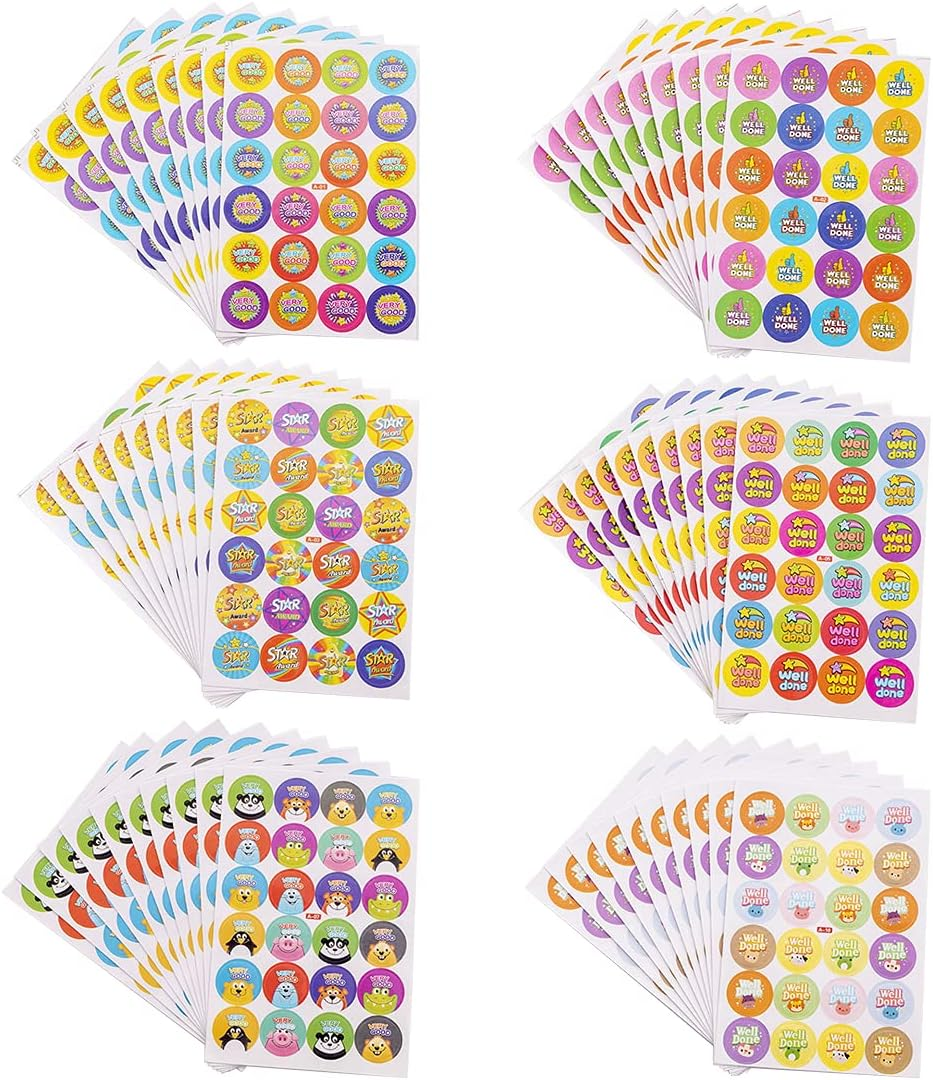 6 Packs English Encouragement Stickers for Elementary School Students,Animal Reward Stickers,Used in Teacher Supplies,Training Stickers and Motivational Stickers Etc image number 6