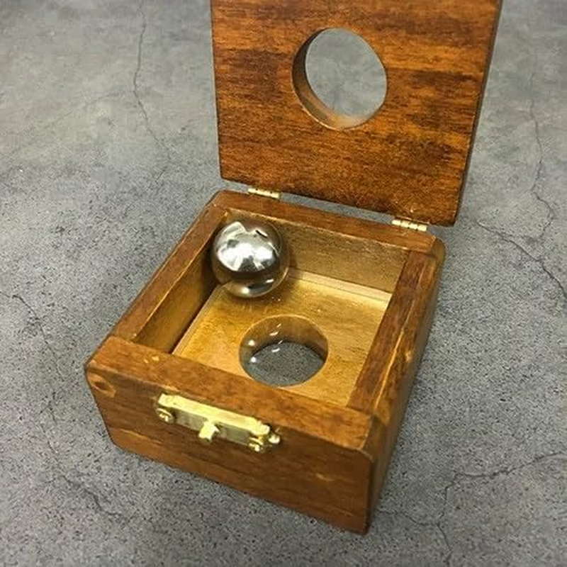 Milesmagic Magician'S Steel Ball Thru Glass Gimmick Box Penetration through Solid Glass Sheet Mentalism for Real Close up Street or Stage Illusion Magic Trick image number 1