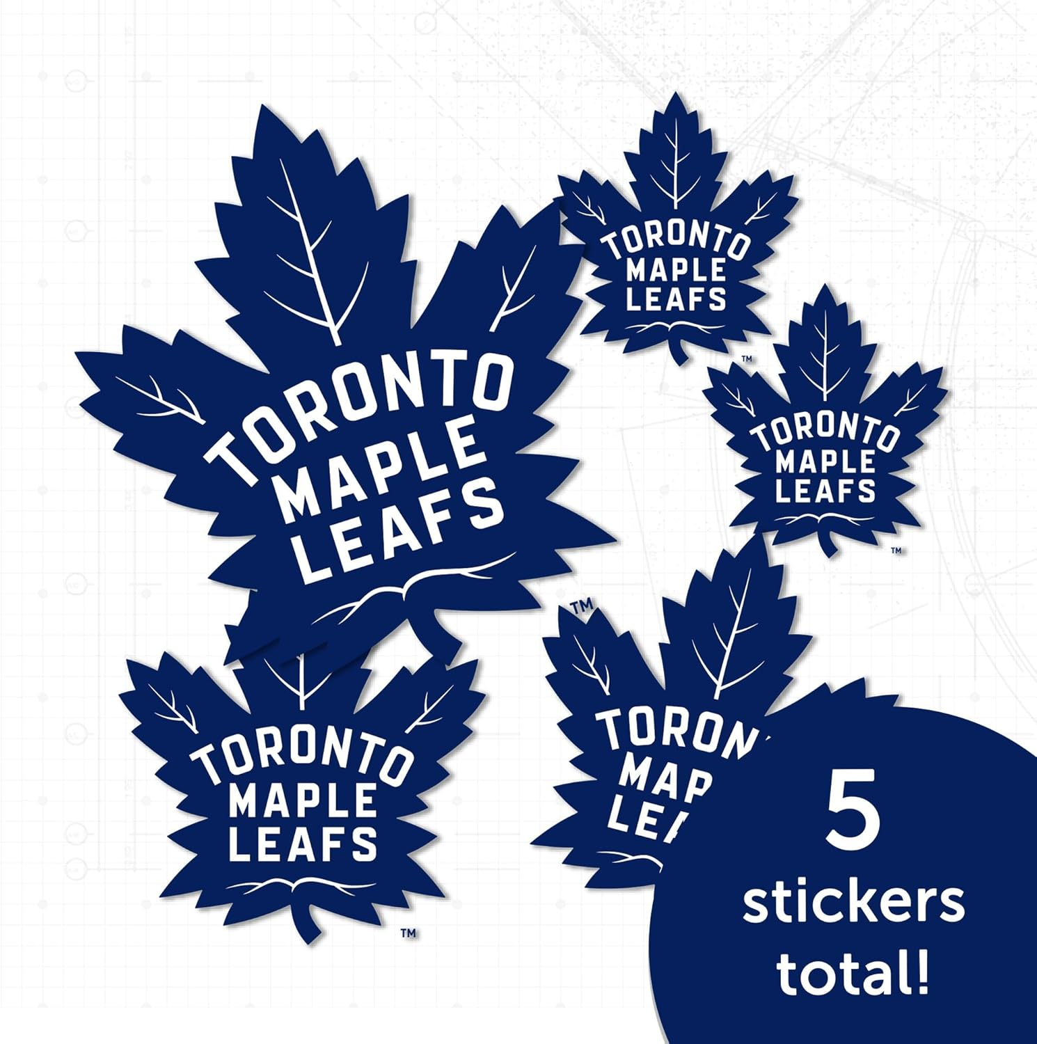 Toronto Maple Leafs Team NHL National Hockey League Sticker Vinyl Decal Laptop Water Bottle Car Scrapbook (Type 3 - Main Logo) image number 1