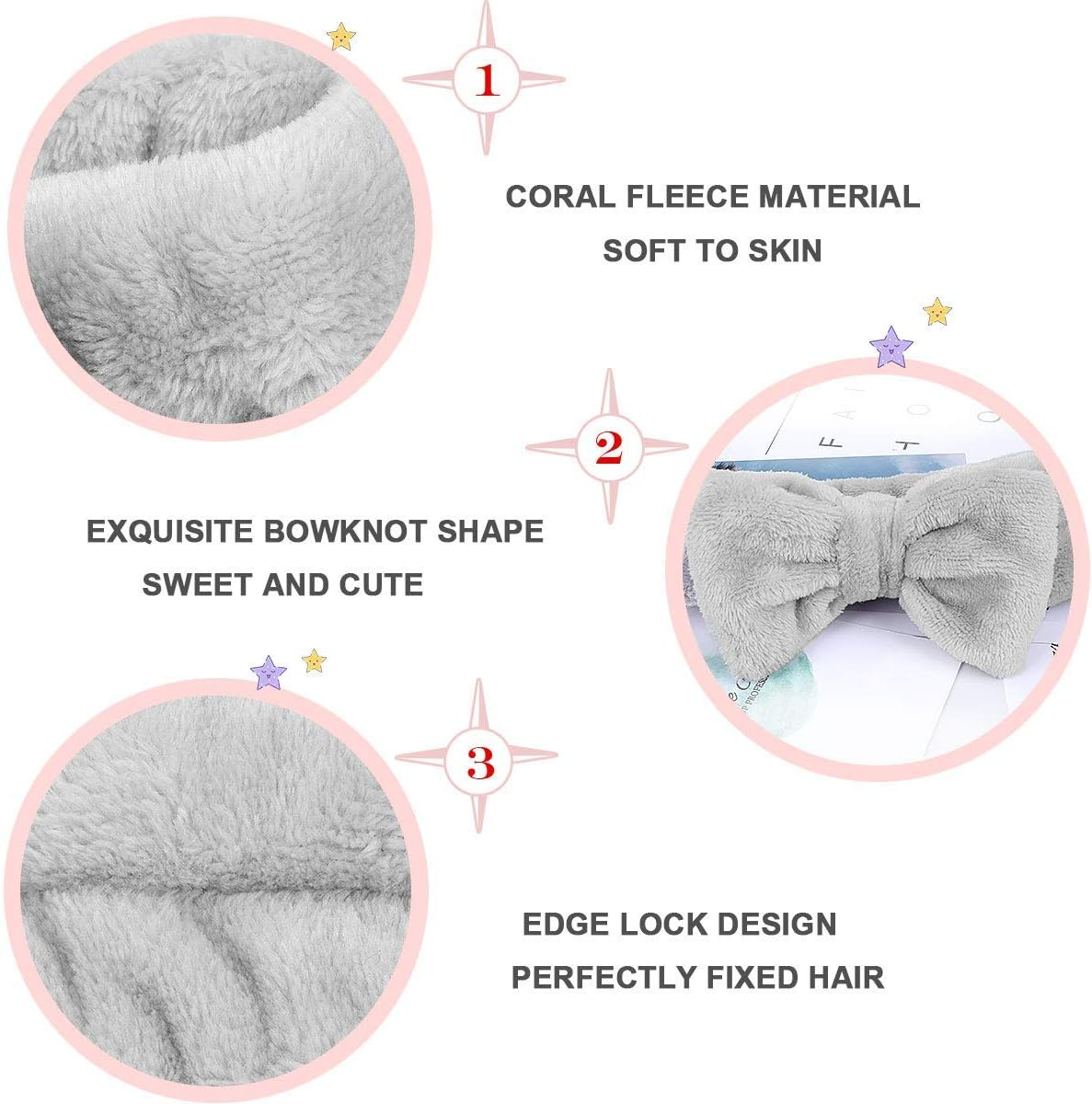 Spa Makeup Headband &ndash; Soft, Fluffy Hairband for Makeup, Skincare & Spa &ndash; Adjustable, Comfortable Fit in Vibrant Colors, Non-Slip & Stretchy Fabric - Green+Orange image number 4