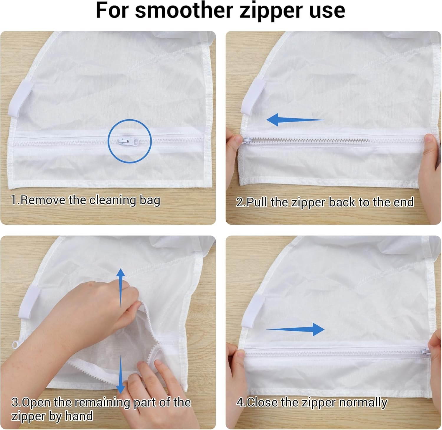 2 Pack，Nylon Mesh Pool Cleaner Bagsbag Zipper Replacement for Polaris 280 & 480 Pool Cleaner All Purpose Filter Bag for 280 Polaris Replacement Bagspool Cleaner Replacement Part K13 K16 image number 4