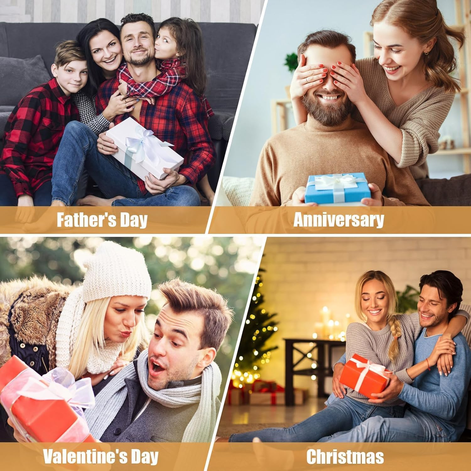 Whiskey Stones Gifts Sets for Men, Whiskey Glasses Set of 2 with Chilling Rocks, Bourbon Gifts Wooden Box Anniversary Birthday Gifts for Men Him Dad Husband image number 4