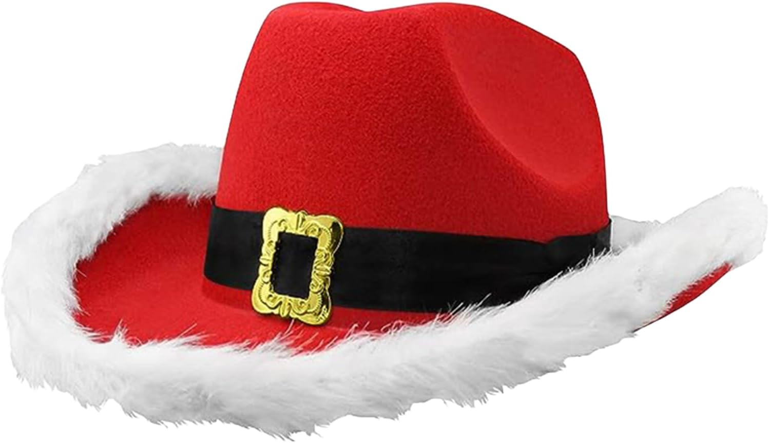 Santa Cowboy Hat | Christmas Western Costume Accessories, Cosplay Prop for Santa and Cowboy Costumes - Borato image number 2