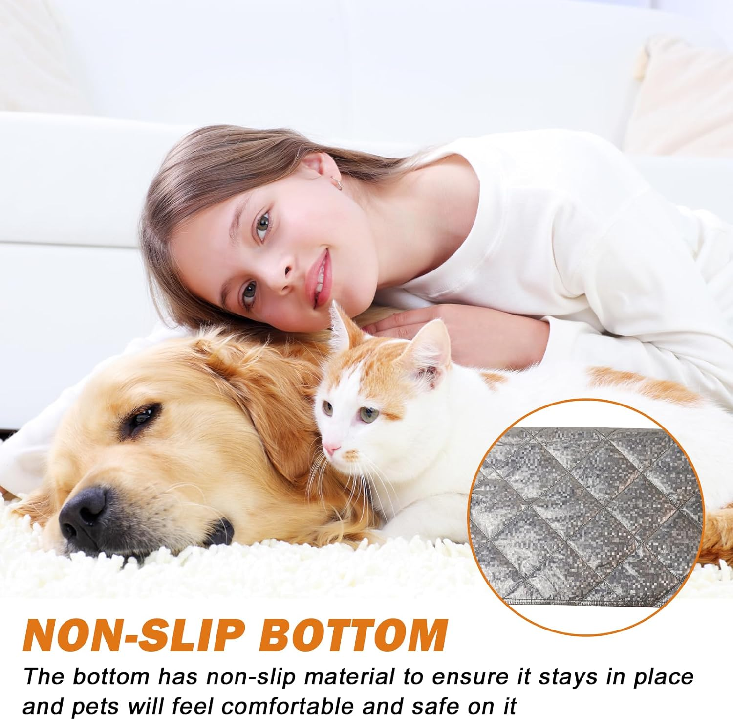 SPORWAY Heat Blanket Cat: Heat Cushion for Cats and Dogs, Self-Heating Blanket Cat, Thermal Blanket Dog Cushion, 40 X 50 Cm, Cat Blanket, Self-Warming, Interchangeable Core, Non-Slip Heating Mat, image number 5