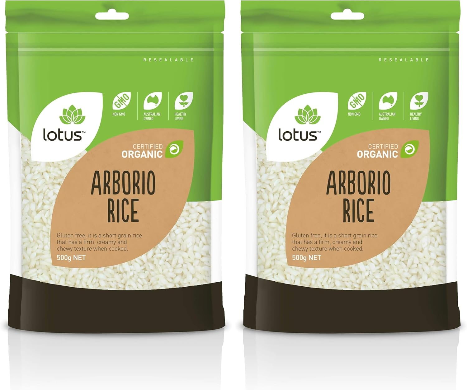 Lotus Organic Arborio Rice 500 G, 500 G image number 1