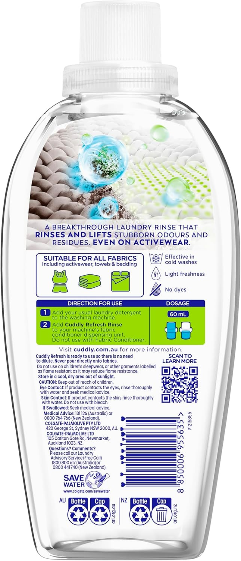 Cuddly Ocean Fresh Refresh Odour Remover Fabric Rinse 850 Ml image number 2