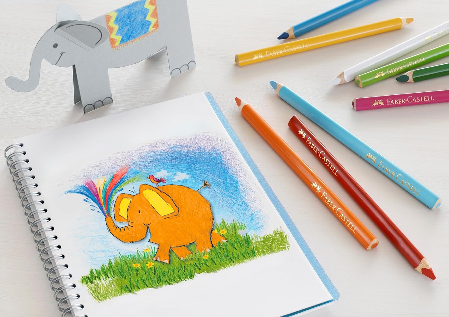 Faber-Castell (116524) Jumbo Triangular Color Pencils (24 Pieces) image number 4