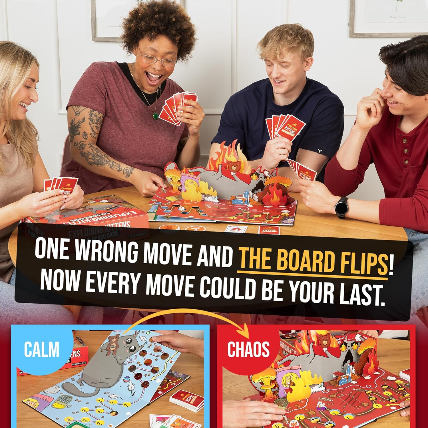 Exploding Kittens - the Board Game Super Fan Edition | Strategy Board Game | 2-6 Players, Ages 7+ image number 1