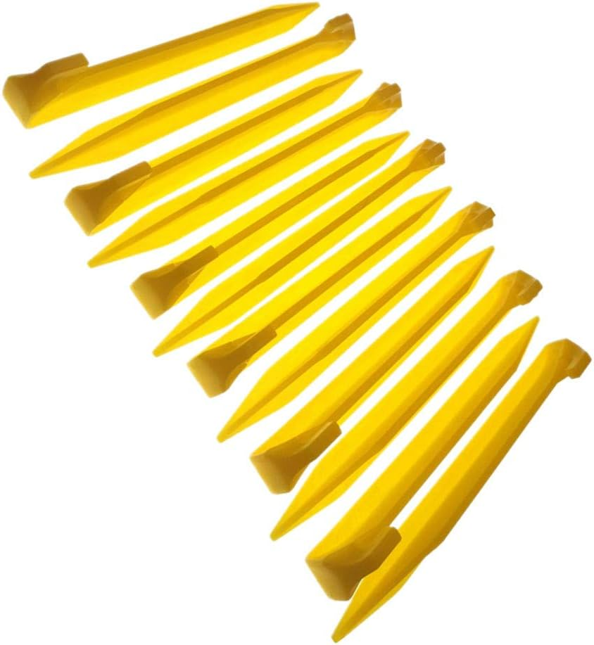 9 Inch Plastic Tent Stakes -12 Pcs Heavy Duty and Larger Durable Tent Pegs Spike Hook for Campings Outdoor and Garden Lawn, Sturdy Canopy Stakes Accessories Suitable for Sand Beach Woods