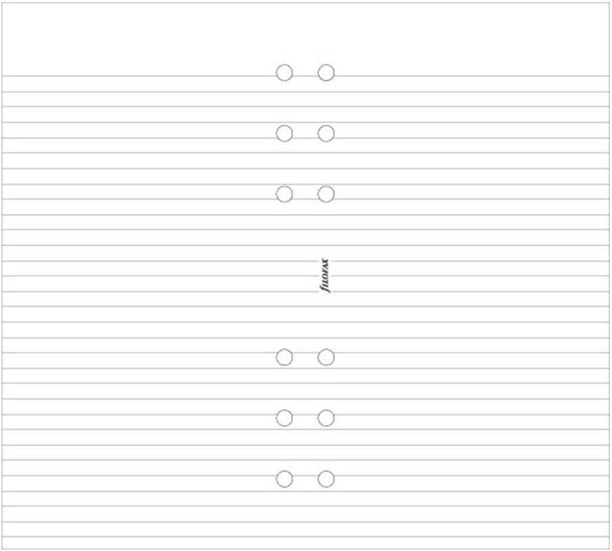 Filofax Ruled White (100 Pack) (B133047)