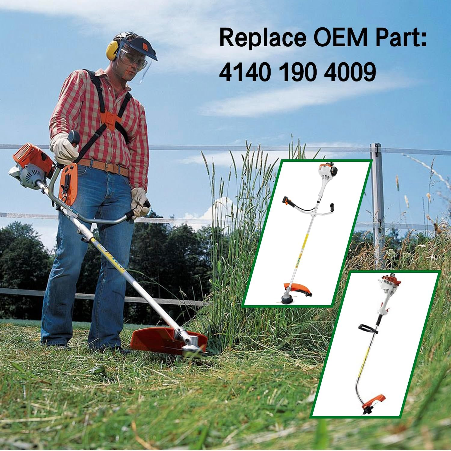 Shiosheng RECOIL PULL STARTER ASSEMBLY for Sthil FC55 FS38 FS45 FS46 FS55 FS55C FS55RC HL45 KM55 4140 SERIES Trimmer 41401904009 4140 190 4009 image number 4