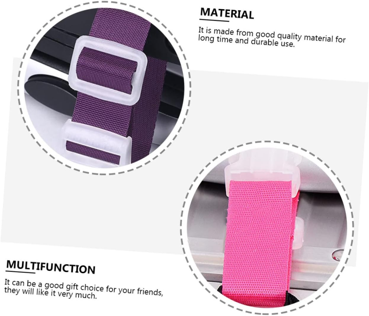 FRCOLOR 6Pcs Luggage Buckle Straps for Luggage Hanging Buckle for Suitcase Traveling Accessories Random Color image number 3