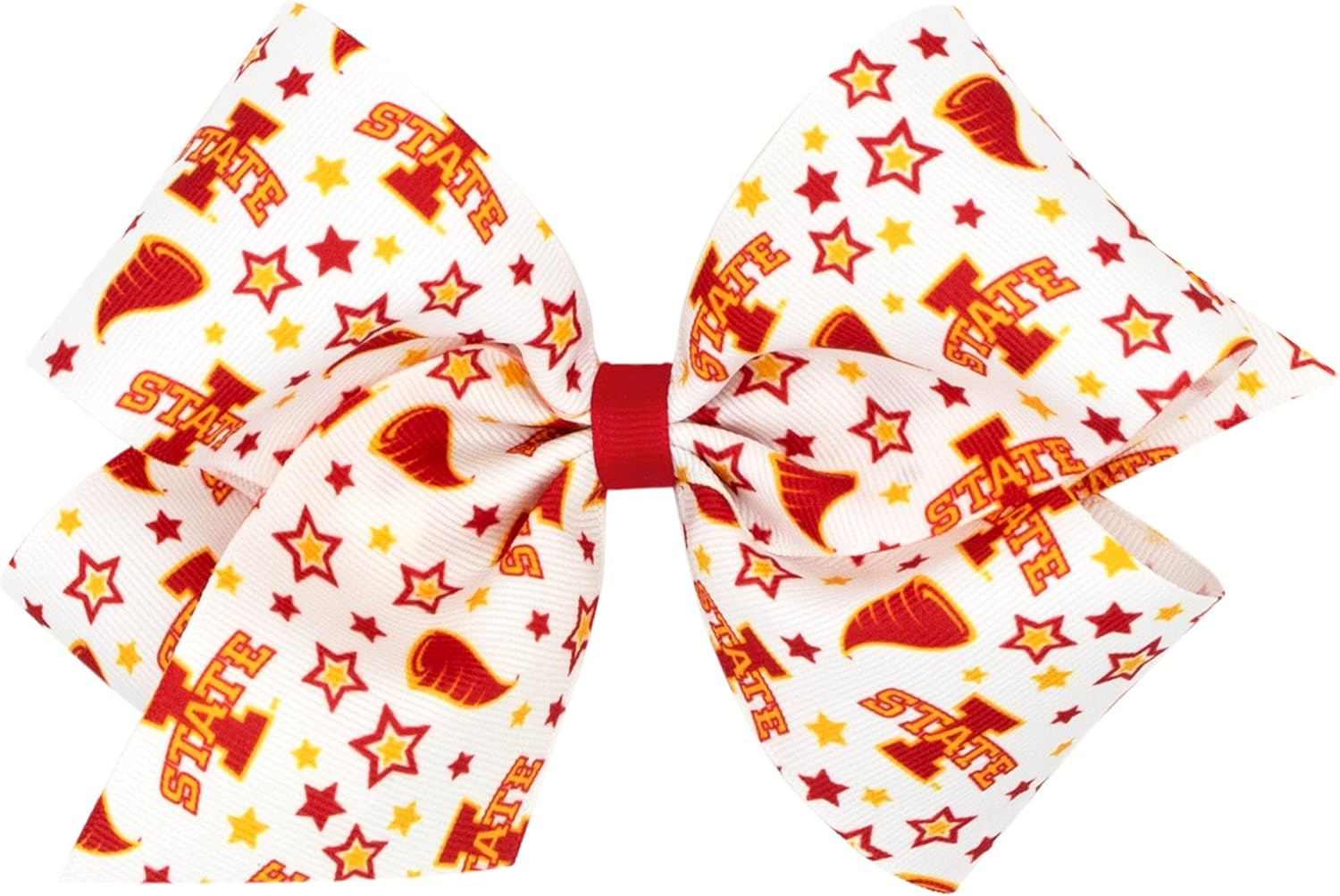 Divine Creations Girls' Collegiate Themed Game Day Logo Print Hair Bow by Wee Ones on a Weestay Clip, Classic Grosgrain, Classic Grosgrain, King, Eastern Carolina University