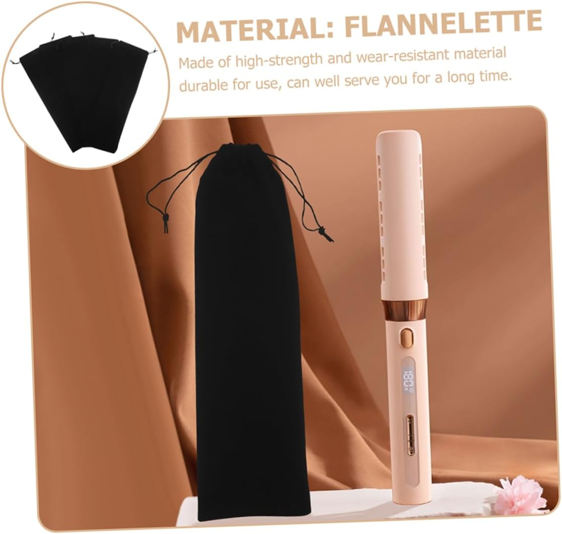 Curling Iron Storage Bag 5Pcs 12X44Cm Drawstring Hair Curler Pouch Portable Organizer for Travel Women&rsquo;S Hair Dryer Bag image number 3