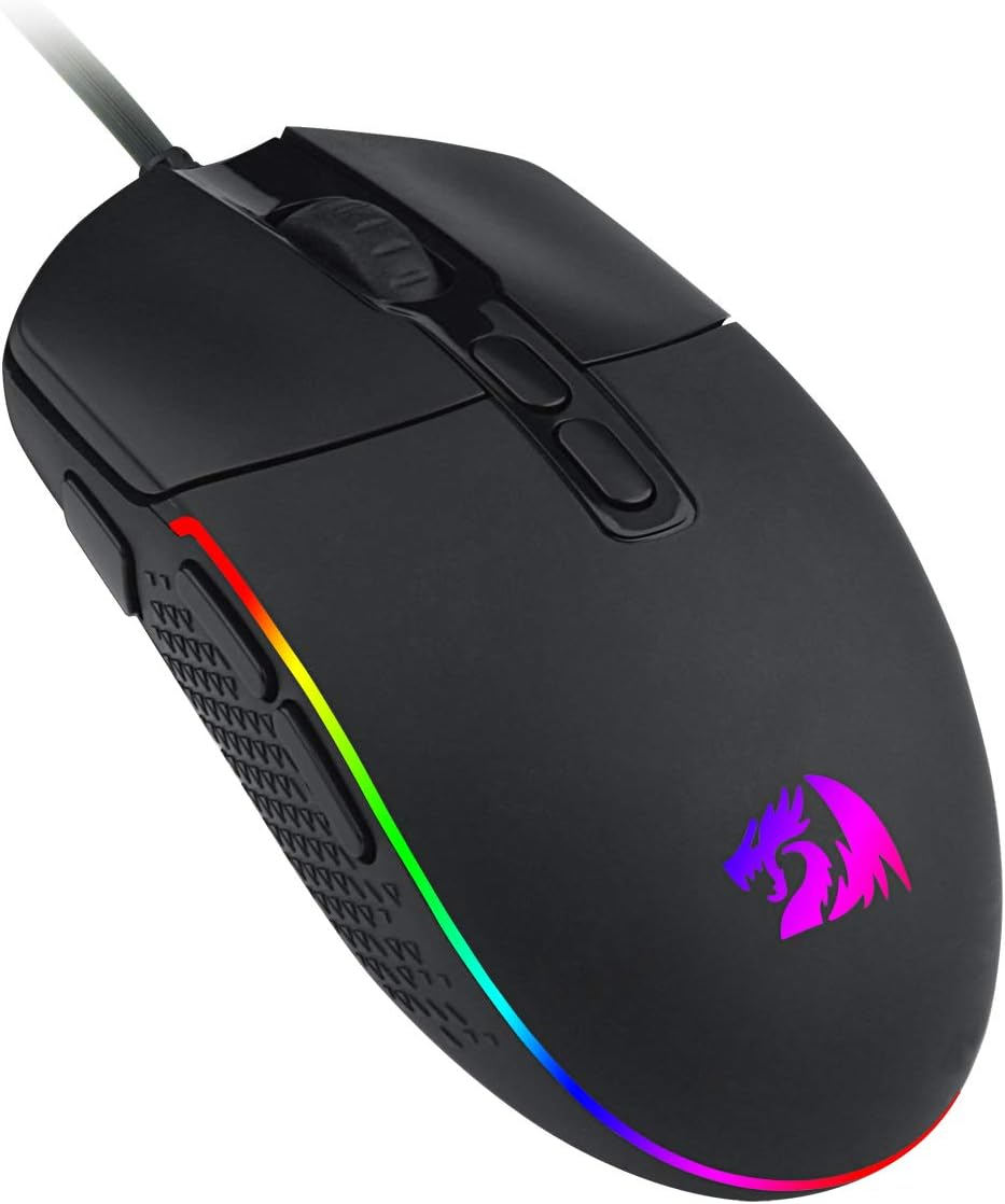 Redragon M719 Antonium RGB Gaming Mouse, 10,000 DPI Optical Wired Mice with 8 Programmable Buttons & 8 Backlit Modes, Software Supports DIY Keybinds Rapid Fire Button image number 2