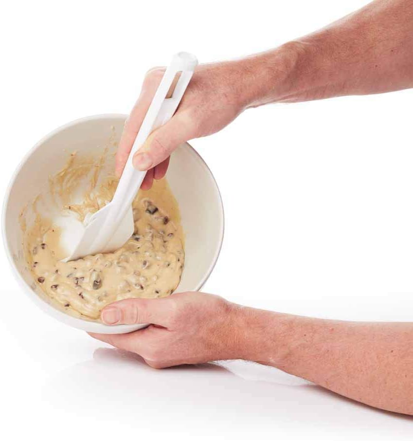Kitchencraft Plastic Spatula, Flexible Bowl Scraper, for Cooking and Baking, 26.5 Cm, White image number 3