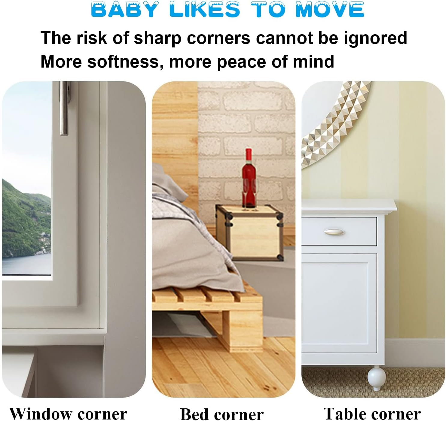 12 Pack Corner Protector for Baby, Clear Corner Protectors, Furniture Corner Guard & Edge Safety Bumpers to Cover Sharp Furniture & Table Edges image number 4