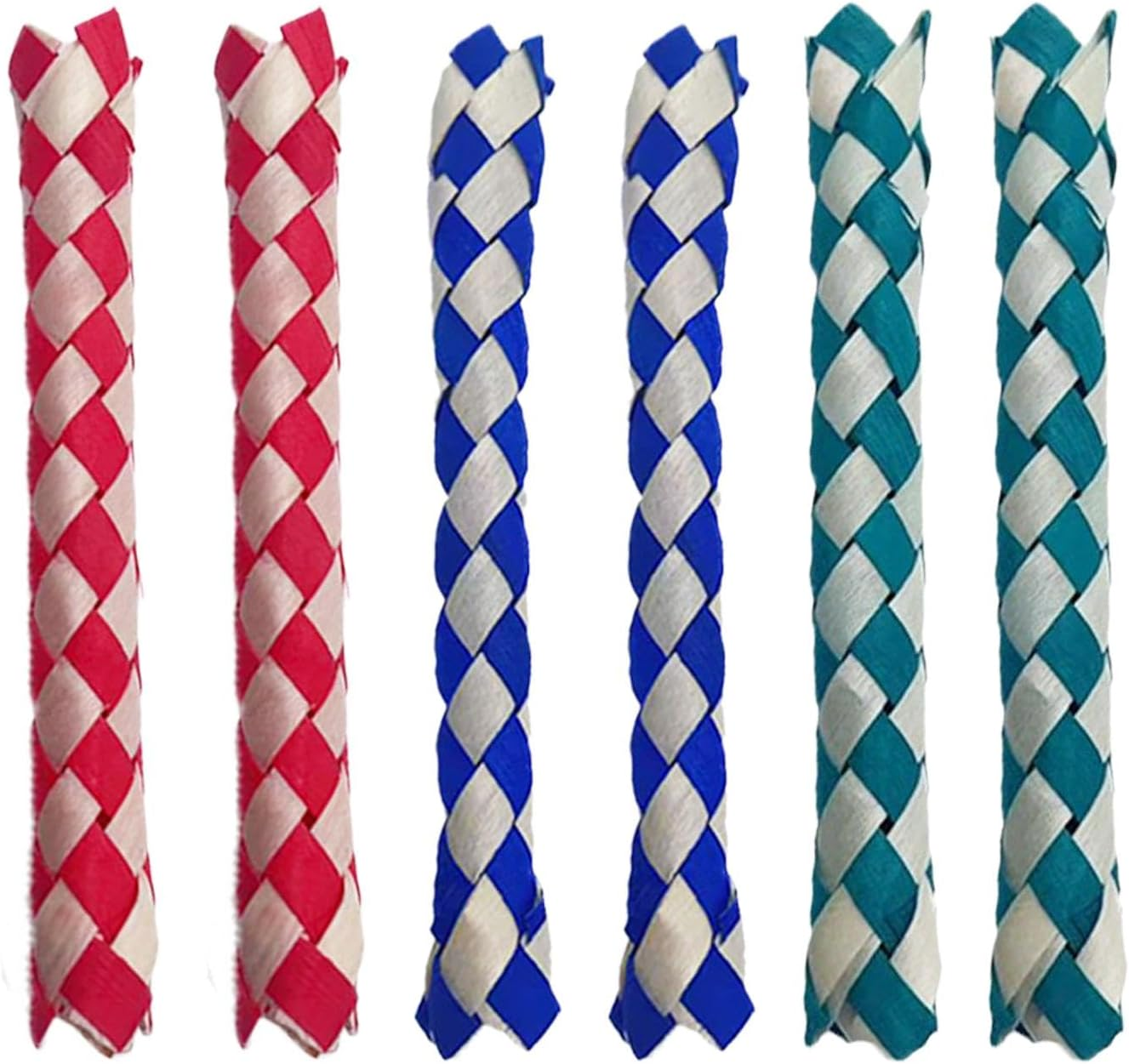 Chinese Finger Traps,Pet Foraging Accessory | Assorted Colors Chinese Finger Trap Bird Chew Foraging Chopper Toy for Kids Birthday Party Favors image number 3