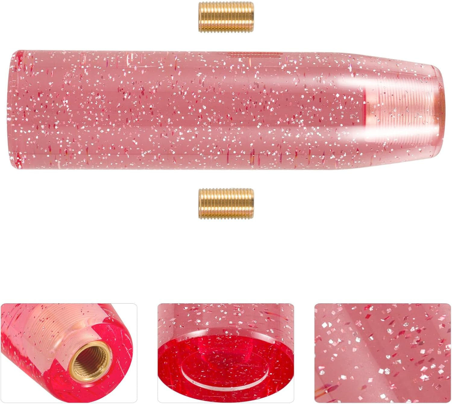 SOLUSTRE Manual Shift Lever Knob Gear Shift Knob Set Cool Car Interior Accessory - Purple image number 3