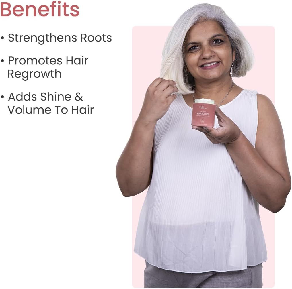 Earth Rhythm Repairative Hair Butter Mask with Onion Oil for Hairfall & Regrowth | Contains Cocoa Butter, Fenugreek|Men & Women| Sulphate & Paraben Free - 100Ml image number 5