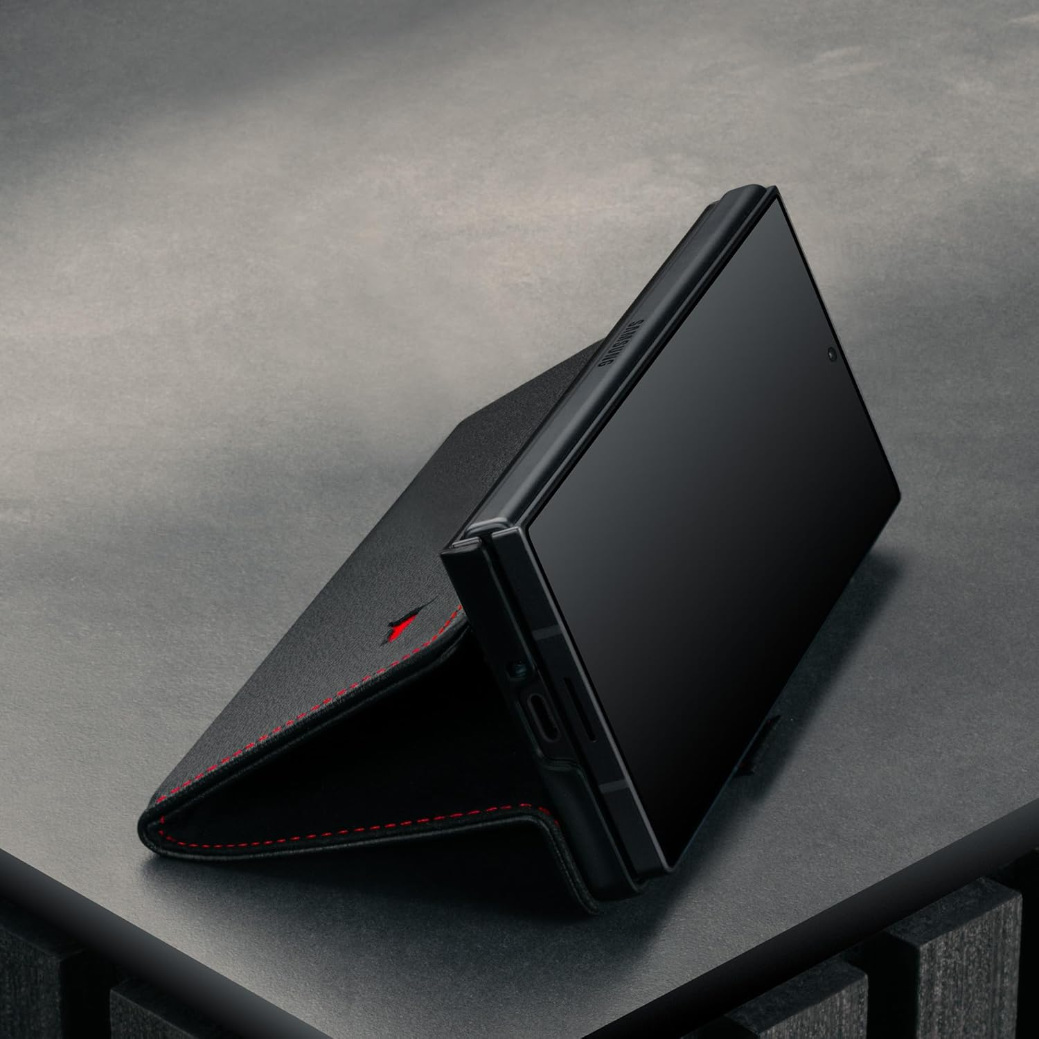 TORRO Case Compatible with Samsung Galaxy Z Fold7 2025 &ndash; Premium Leather Wallet Case with Stand Function and Card Slots (Black) - Dark Brown image number 4