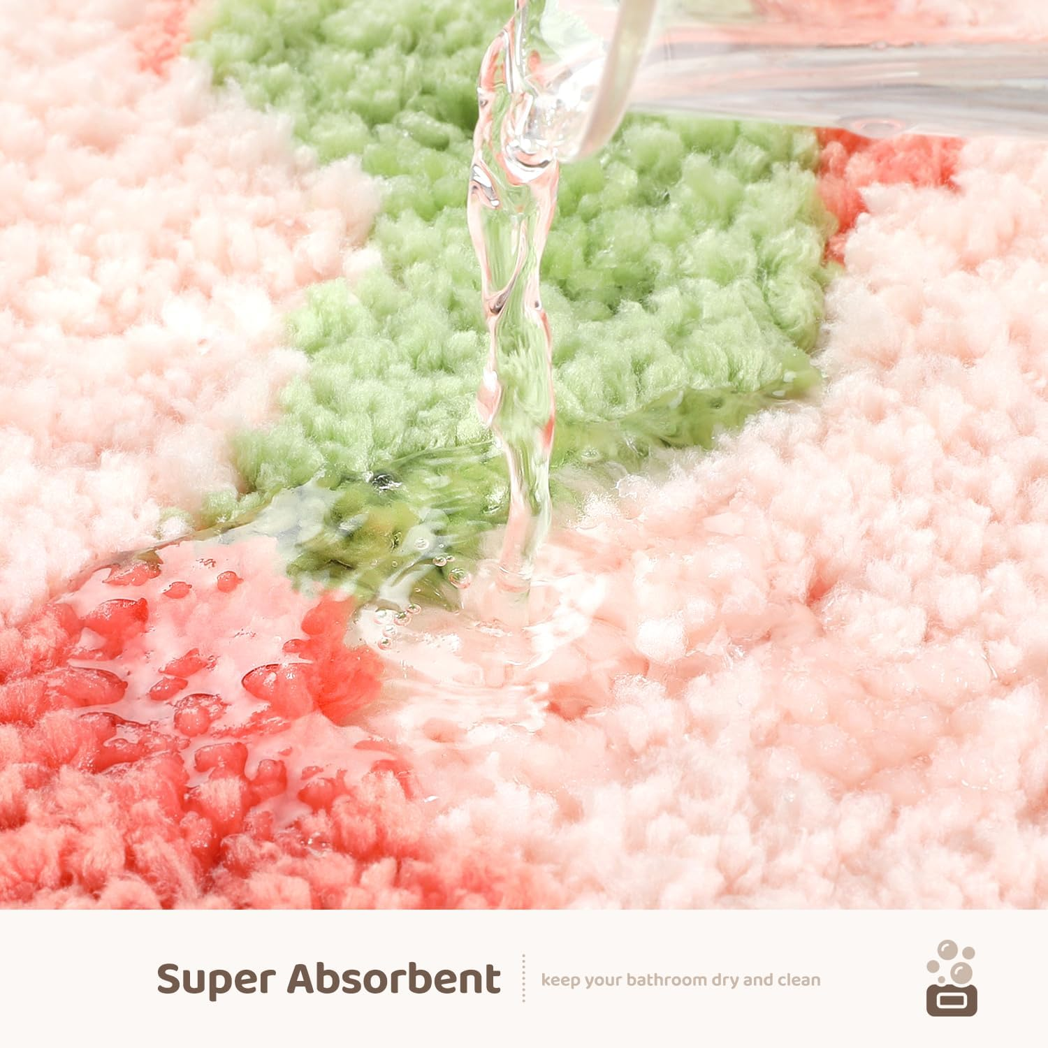 Molesun Cute Bath Mat, Extra Soft Absorbent Bath Mat, Non-Slip Comfortable Bath Mat, Rug for Bathtub, Shower, Bathroom, Machine Washable, 40 X 60 Cm image number 6