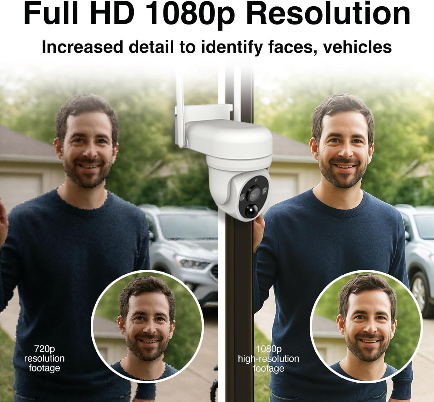 Connect Smarthome FHD Outdoor Pan Tilt Camera with Solar Panel &ndash; 1080P Wi-Fi Security, 350&deg; View, Colour Night Vision, Smart Alerts, 2-Way Audio, Alexa & Google Compatible image number 3