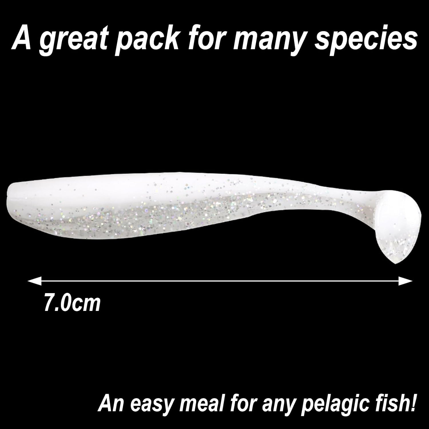 Soft Plastic Lures Bait Great for Sinker Hook Saltwater Fishing Freshwater Reef Paddle Tail Swimbait Fishing image number 4