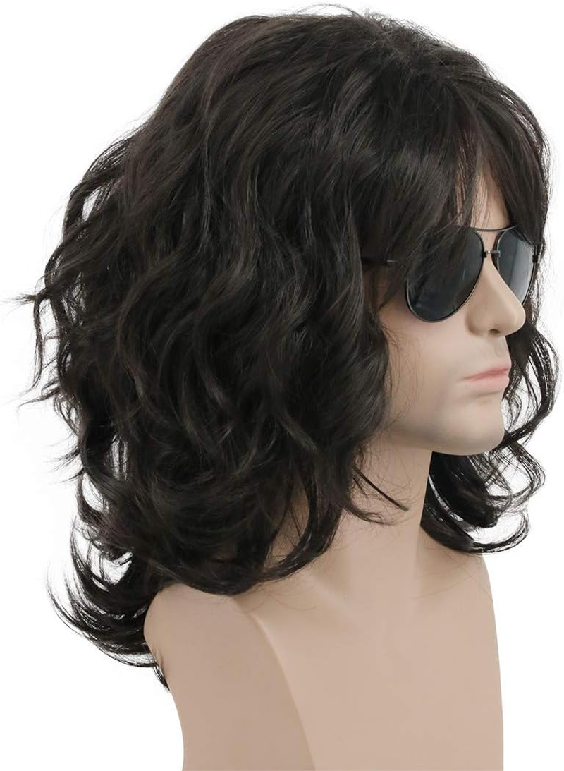 Karlery California 70S 80S Rocker Wig Men Women Long Curly Dark Brown Halloween Costume Anime Wig - Blonde image number 3