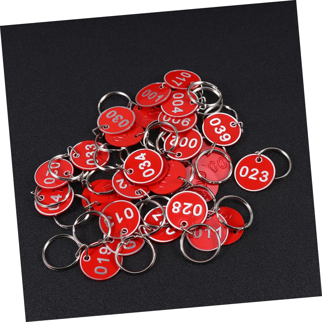 Levemolo Practical Metal Number Plates 50 Pcs Luggage Tags Number Tags for Luggage image number 5