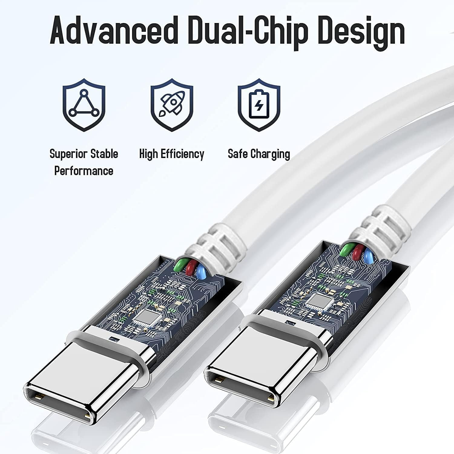 USB C Fast Charger for Samsung, 25W Type C Charger Fast Charging, Android Phone Wall Charger Block with 1.2M Type C to C Cable for Samsung Galaxy S24 Ultra/S24/S24+/S23 Ultra/S23, Iphone 16/15 Ipad image number 6