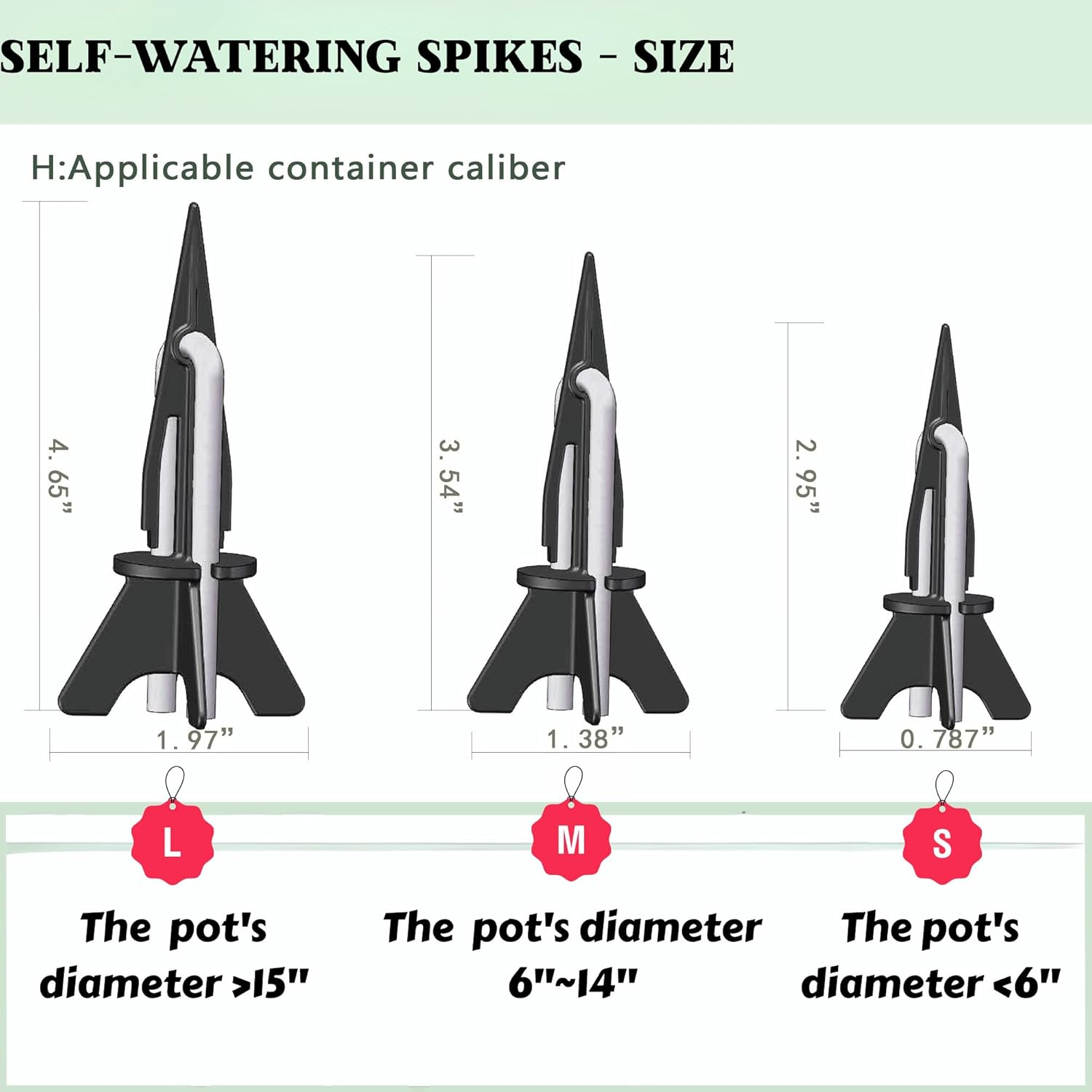 Greenship 4-Pack Patented Self-Watering Spikes &ndash; DIY Plant Watering System for Indoor Plants, Fits Grower Pots, Reuse Containers, Automatic Self-Watering Stakes (Medium)