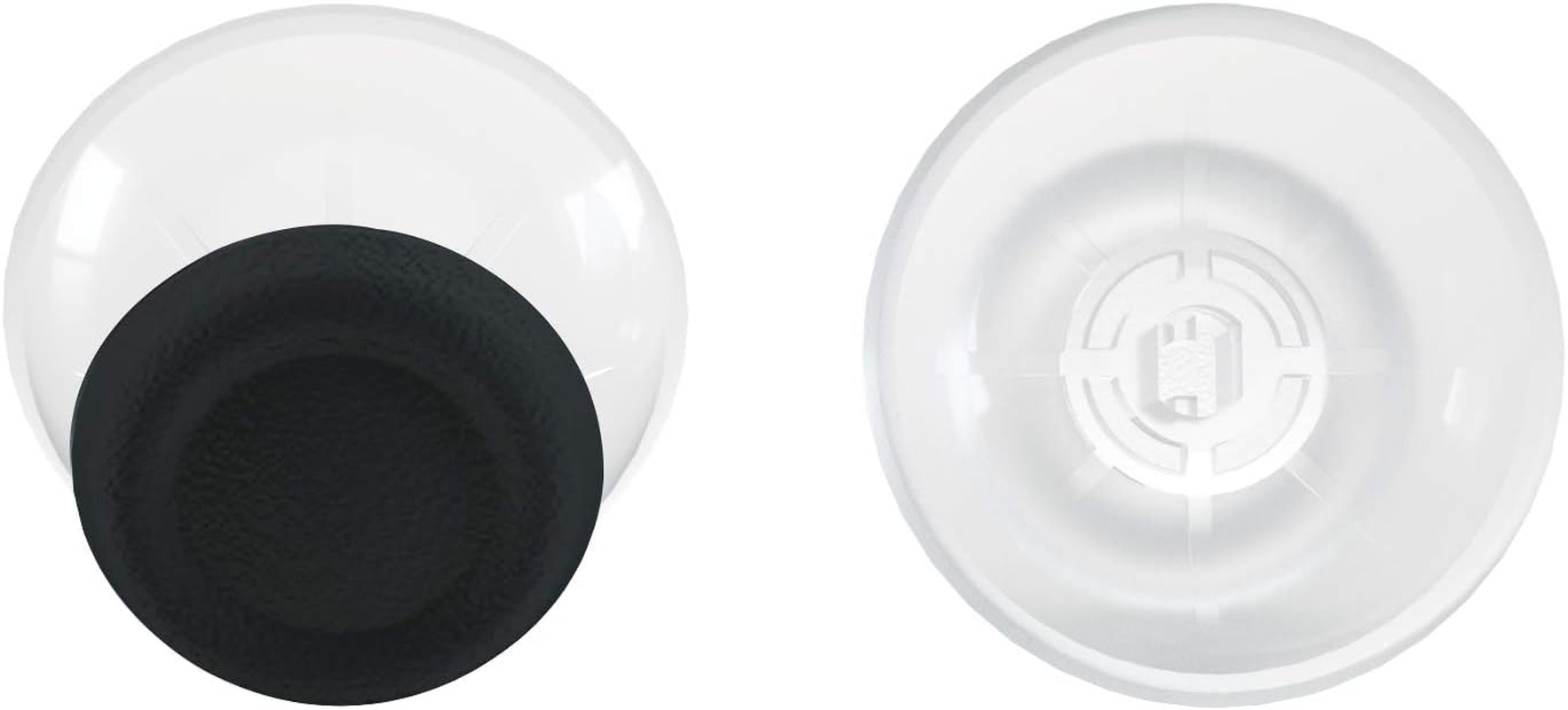 Extremerate Black & Clear Dual-Color Replacement 3D Joystick Thumbsticks for PS5 Controller, Analog Thumb Sticks with Phillips Screwdriver for PS4 for PS4 Slim Pro Controller