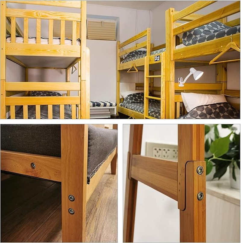 Eisbiek M6 X 50Mm Bunk Bed Bolts, 6 Pack Hex Drive Socket Cap Barrel Screws Bolt Nuts Assortment Kit with 1Pcs Wrench for Furniture Bed, Zinc-Plated. (Zinc-Plated, 6 Set M6X50) image number 3