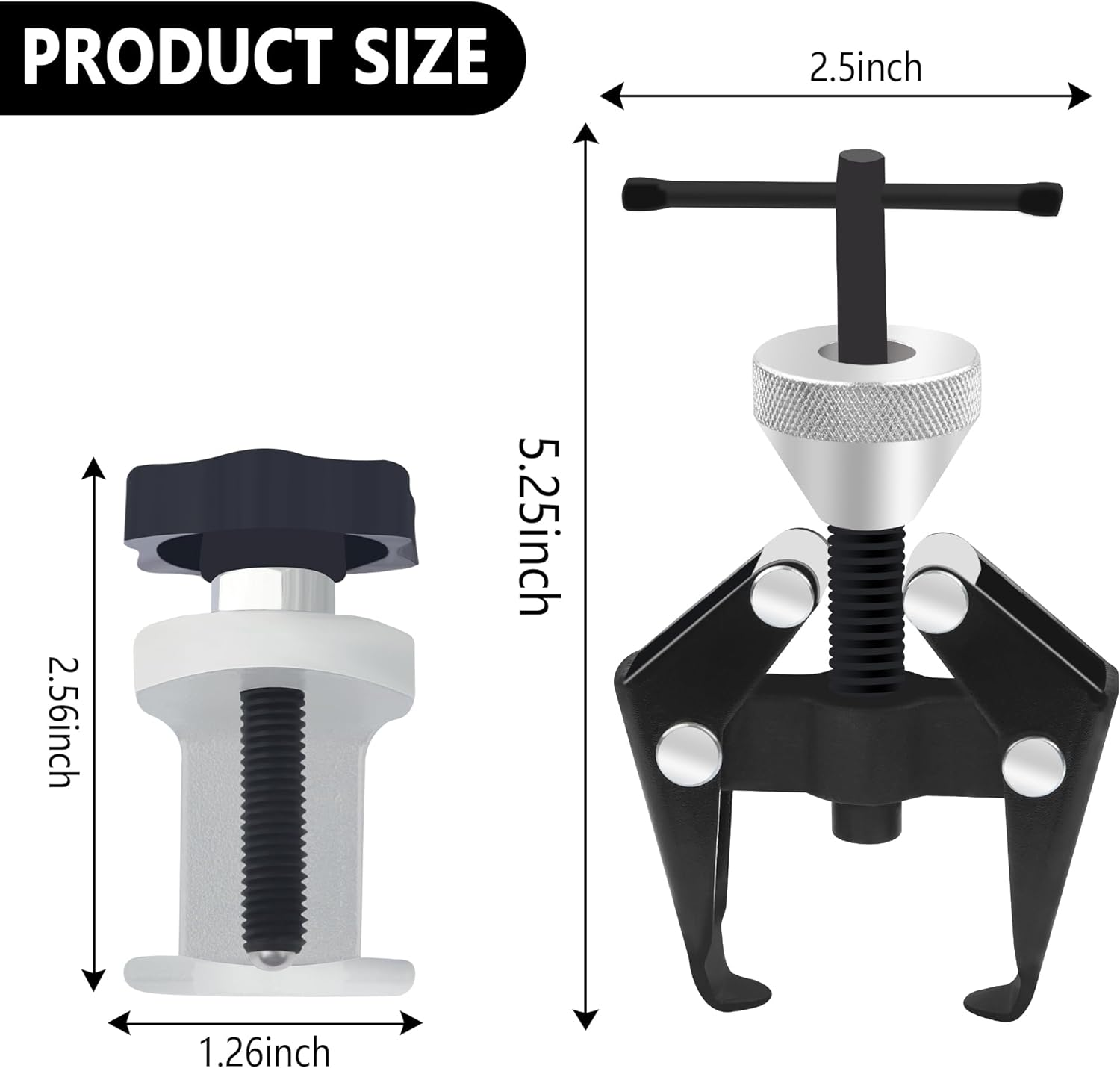 Windshield Wiper Arm Removal Tool Kit,Heavy Duty Wiper Arm Puller/Battery Terminal Puller,Universal Car Accessories Carbon Steel Small Bearing Puller for Most Car Truck SUV RV image number 3