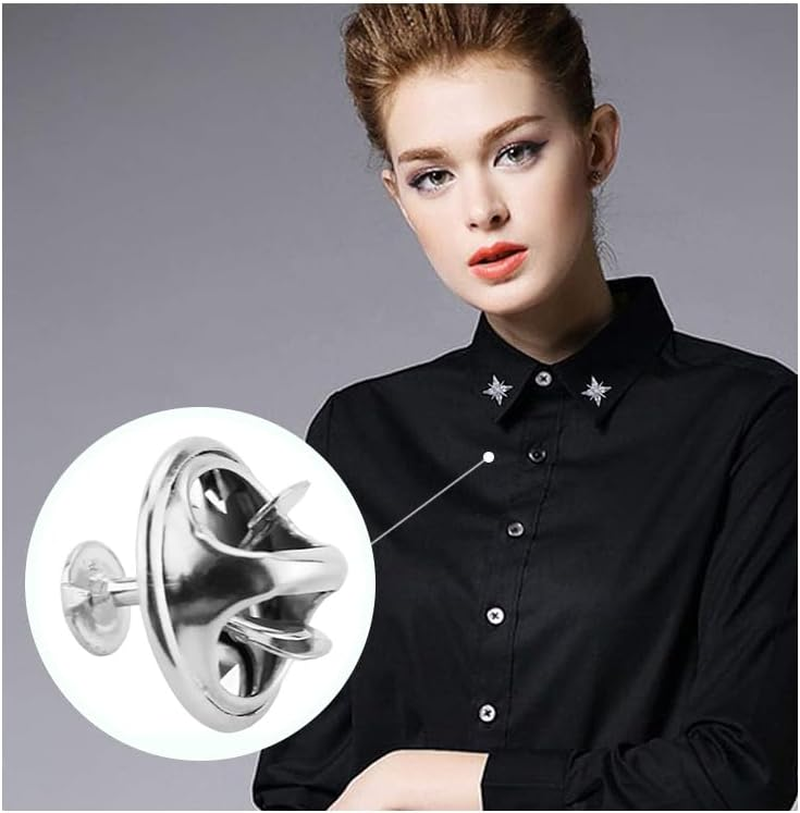 New 100 Piece Butterfly Clutch with Pins Safety Pins Hat Pin Badge Silver Color Metal Tie Back Lapel Butterfly Closure Fastening Practical and Popular Beautiful Design for DIY Jewelry Craft Making Silver image number 2